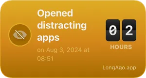 Opened Distracting apps activity