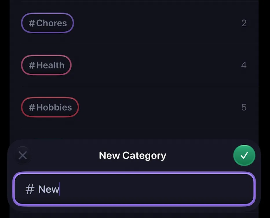 Categories are now available in Long Ago